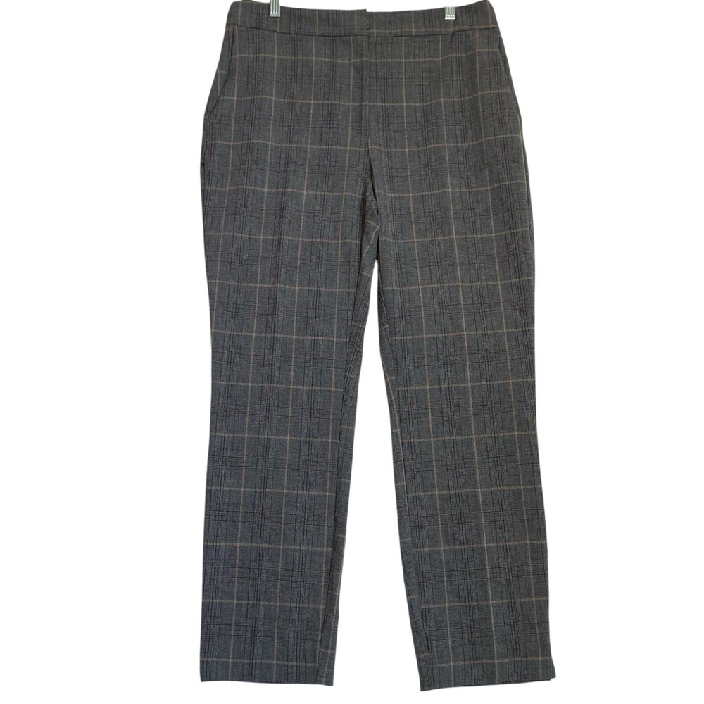 Zara Dress Ankle Pants Womens  XL Plaid Straight Leg High Rise Scandi Girl